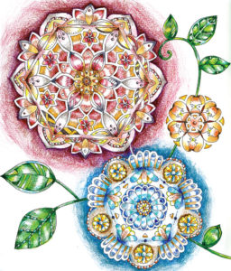 花のマンダラのイラスト