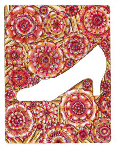 シルエットの靴のイラスト