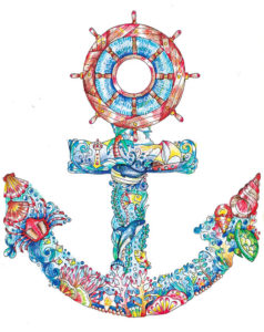 港のマークのイラスト