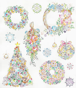 クリスマスオーナメントのイラスト