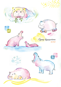 ミニカバのイラスト